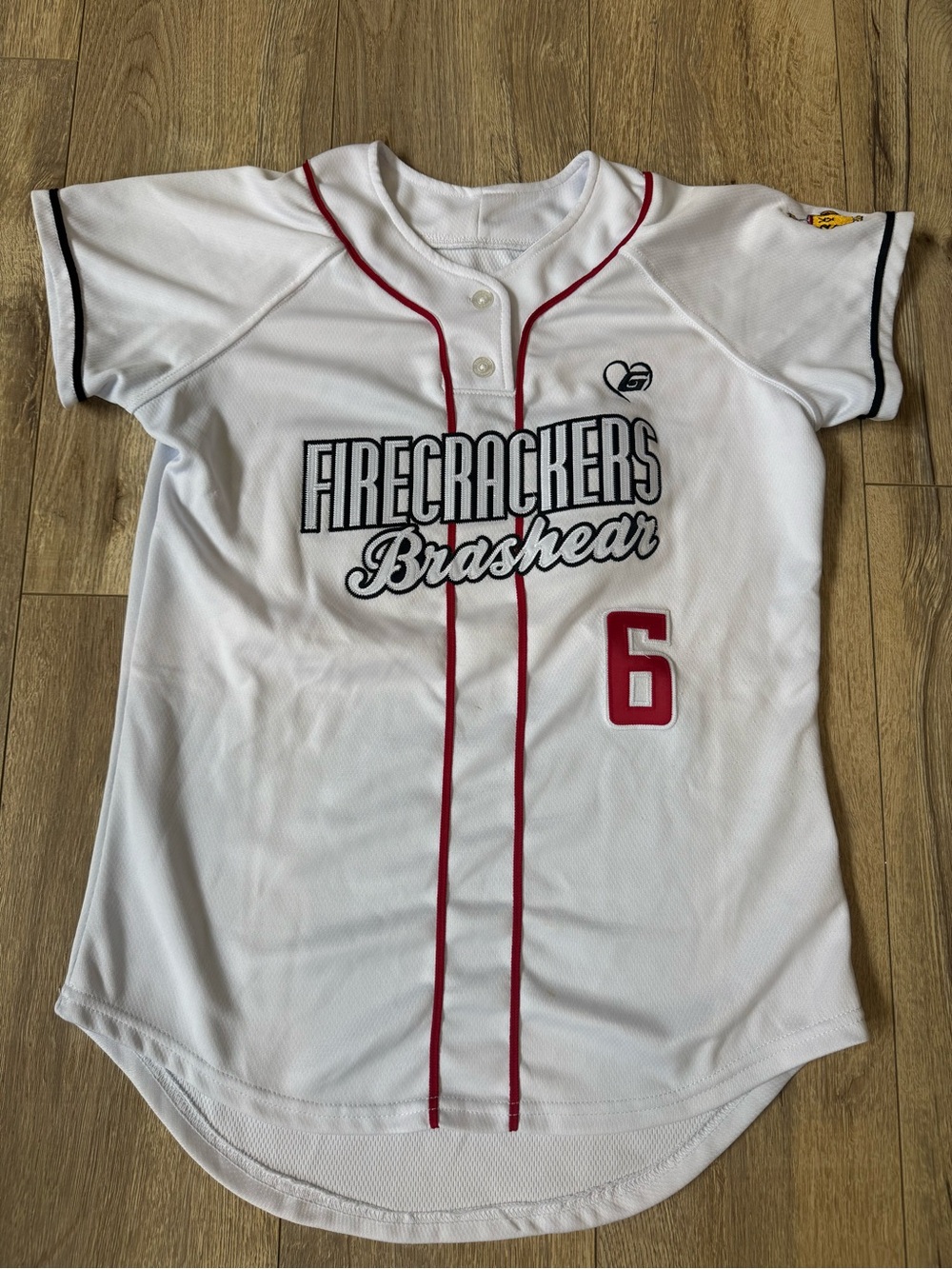Firecrackers Brashear White Red softball Jersey - Women's GLUV M